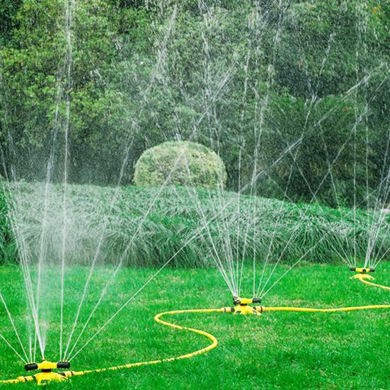 Automatic Lawn Sprinkler 3-Arm Adjustable 360-Degree Rotating Garden Sprinkler Water Sprinkler Garden
