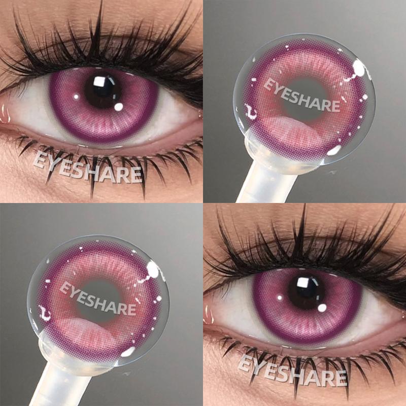 Eyeshare 1 пара розовых контактных линз для косплея, линзы для глаз, линзы для аниме, линзы для аниме-аксессуаров, фиолетовые линзы, красные линзы