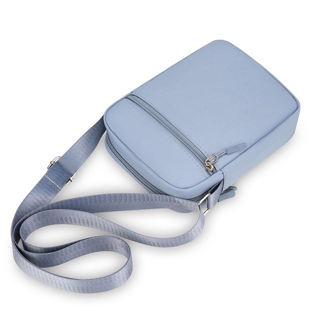 Casual Oxford Cloth Shoulder Bag Solid Color Adjustable Mobile Phone Bag Multiple Compartments Mini Women's Bag