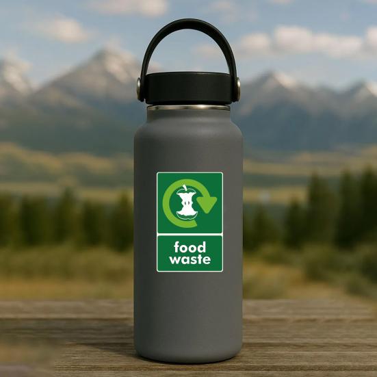 Наклейка для переработки для мусорного бака самоклеящаяся водонепроницаемая знаки сортировки отходов для дома офиса квартиры отеля школы и общественной зоны