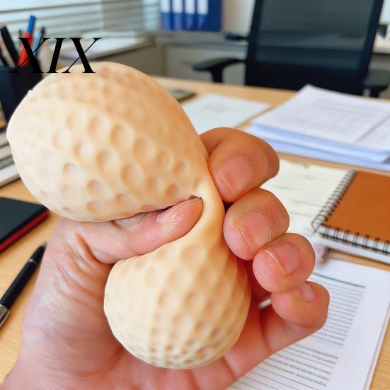 Peanut Fidget Toy 1/3/5Pcs Shaped Squeeze Stress Relief Decompression Hand Exercise Relaxation Ball Simulated Food Sensory