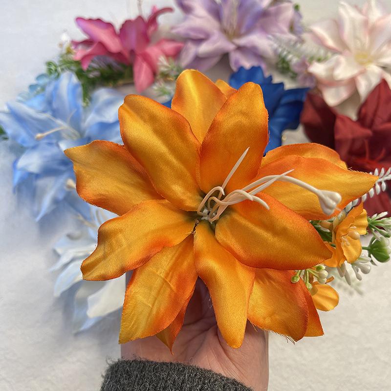 Модные головные уборы Гавайские заколки для волос с цветами Романтичные заколки для волос Милые заколки для волос с челкой Искусственные цветы Аксессуары для волос Подарки