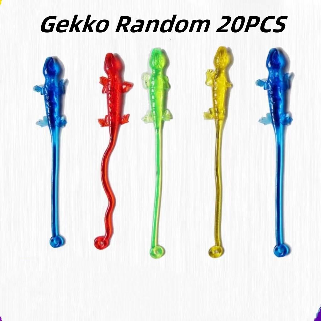 5/10/20 ШТ Эластичные игрушки-рептилии Рождественские подарки Липкие непоседливые наполнители Детский геккон Смешной мяч-мишень