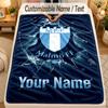 Flannel BlanketMalmö FF Custom Name Text Personalized Soft Warm Throw Blanket Home Decor Gift