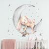 Bear Bunny Star Moon Wall Stickers Baby Kids Room Home Decoration Wallpaper Living Bedroom Nursery Cartoon Self Adhesive Sticker