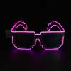 Halloween Christmas Birthday Mosaic LED Glasses Neon Rave Shades  for Adult Kids