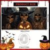 1 piece  Halloween garage banner  three skeleton wizards evil staring at you in the background  party atmosphere background