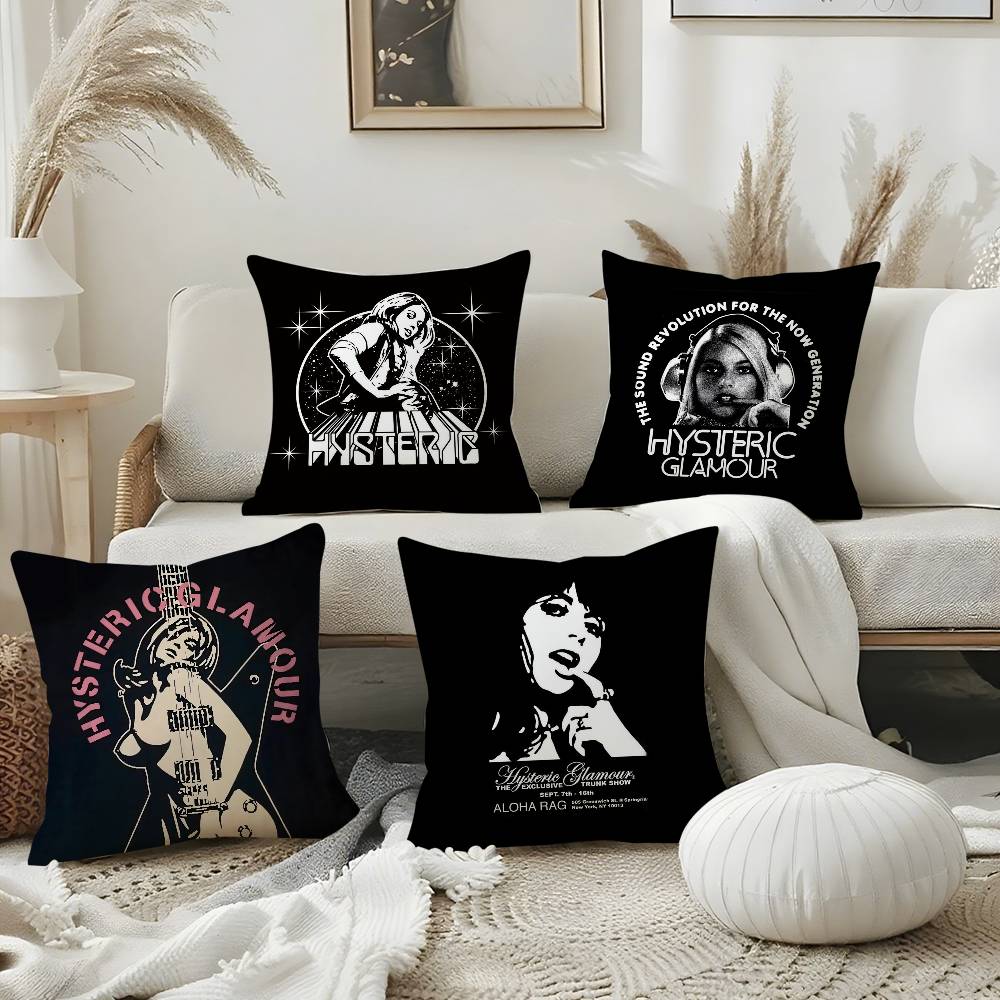 Наволочка H-Hysteric Glamour Girl для дома, общежития, спинки стула, короткий плюш, двусторонняя печать, подушка для офиса, время для сна