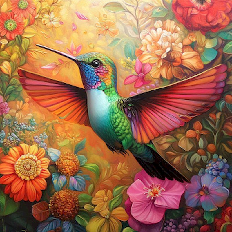Diamond Painting Animal Bird Picture Of Rhinestones Mosaic Flower Hummingbird Decorative Paintings New Arrivals
