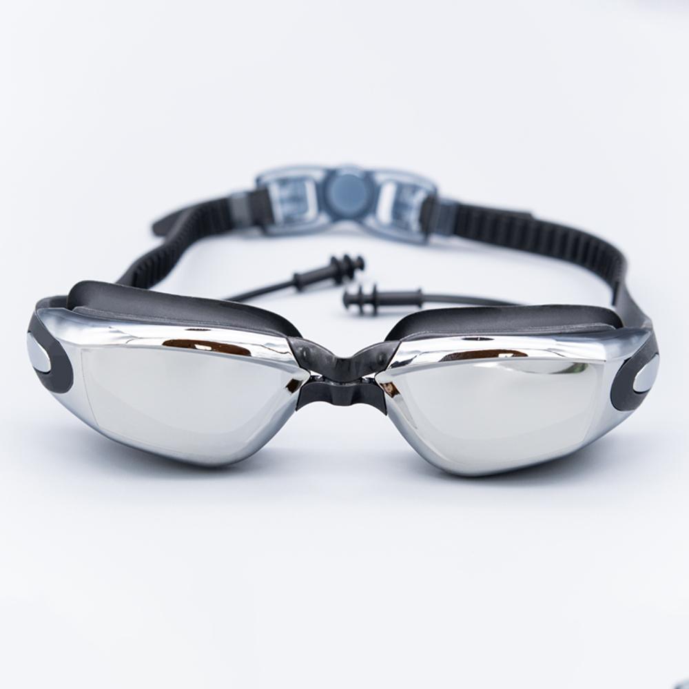 Adult Anti-Fog UV PC Swimming Goggles With Silicone Gasket Adjustable Swim Glasses for Sports
