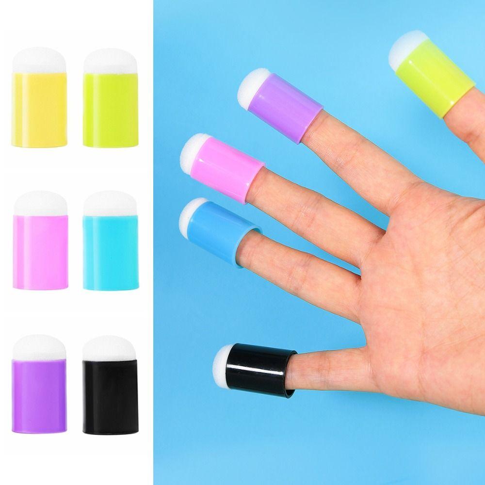 30pcs Inking Staining Dauber Sponge DIY Painting Finger Cot Finger Painting Sponge Hand Account
