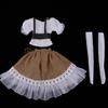 1/4 BJD Doll Outfit/Doll Shirt, Dress, Stockings, Shoulder Straps, 4pcs Clothing Set for SD