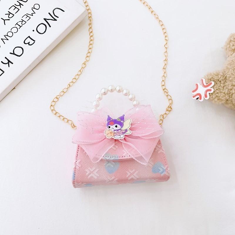 Delightful Princess Pearl Handbag With Colorful Characters For Young Children