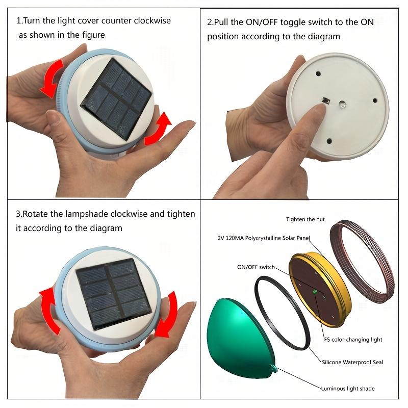 Светодиодные плавающие фонари на солнечной батарее с 7 режимами смены цвета для бассейнов, фонтанов, садового патио, наружного освещения, освещения фонтана