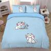 Cute Cat Duvet Cover pillowcase Bedding Bedroom Decoration Children Gift adult Single Double bed Large SizeZip Duvet Cover