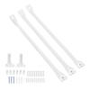 12 Inch Wire Shelf Bracket Set 3pcs 17 Inch Metal Wire Rack Support Rods 6pcs Clamps 2pcs End Brackets with Anchors and