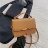 2025 Spring and Summer Temperament Simple Solid Color Handbag Texture Shoulder Messenger Bag Foreign Style Small Square Bag Leisure Bag Korean Version