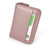 LASIEM Compact Mini Genuine Easy To Store Large Coin Pink Women's Wallet, Leather, Bills, Bi-fold Design, Accordion-Free, Anti-Skimming, Capacity,