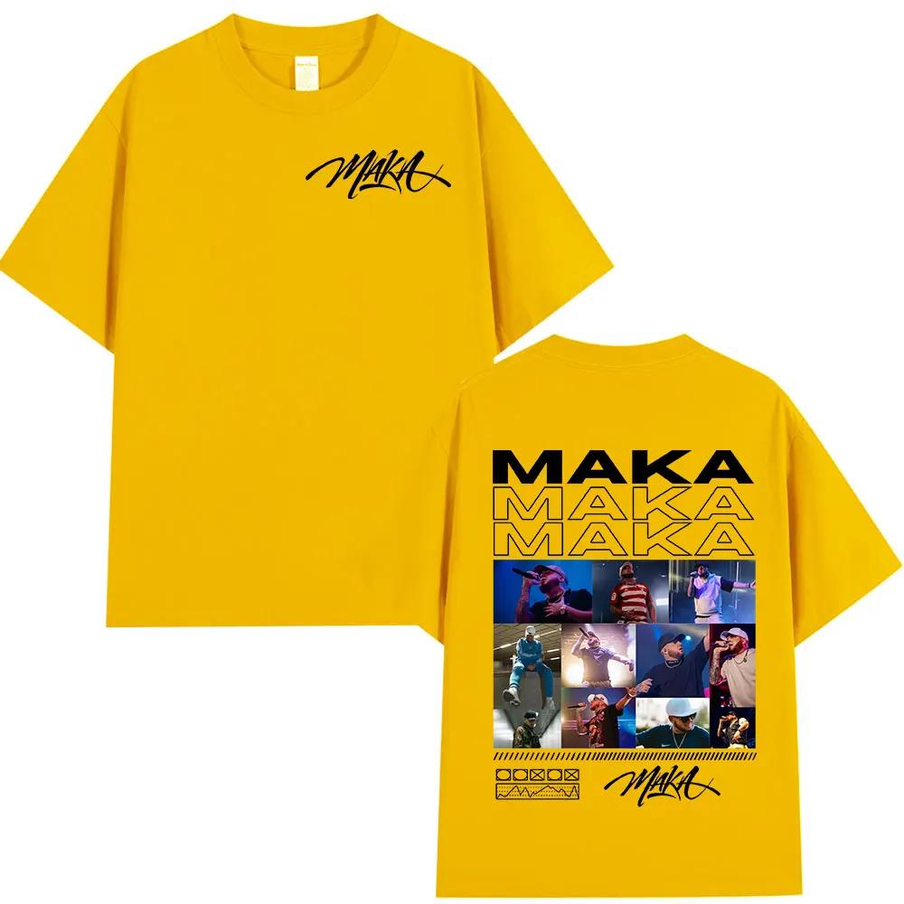 Rapper Maka 2025 Tour Graphic T Shirts Men Women Fashion Vintage T-shirt Casual Short Sleeve T Shirt Short Sleeve Streetwear