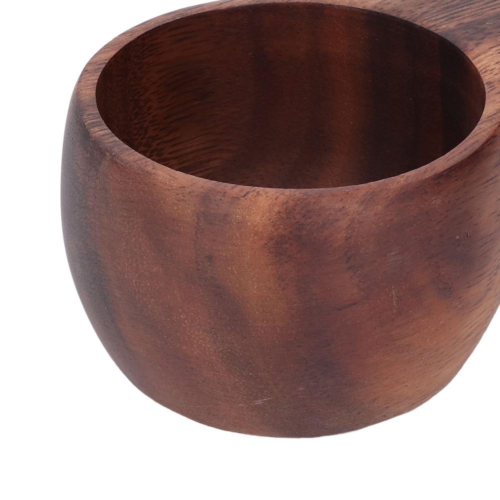 Hand Made Wood Camp Mug Wood Grain Wood Drinking Cup Camping Use Wooden Camping Cup  Hot Drinking