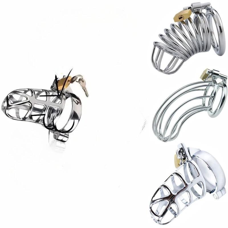 BDSM Sex Toys for Men Male Chastity Device Penis Lock Erotic Bondage Husband Loyalty Big Metal Cock Cage Gay Testicle Jewelry