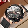 Top Luxury Quartz Men's Watch Silicone Strap Multifunctional Timing Code Classic Luminous Waterproof Men's Watch