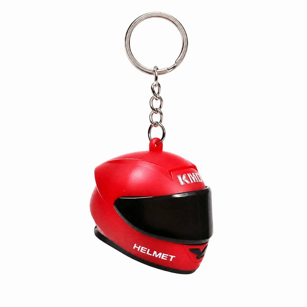 Light LED Luminous Motorcycle Helmet Keychain Creative Creative Bag Key Pendant Party Favor