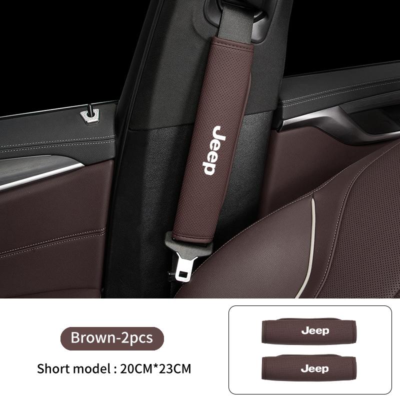 Breathable Car Seat Belt Padding Pad Interior Accessories For Jeep Wrangler Renegade Compass Grand Cherokee JK Patriot Liberty