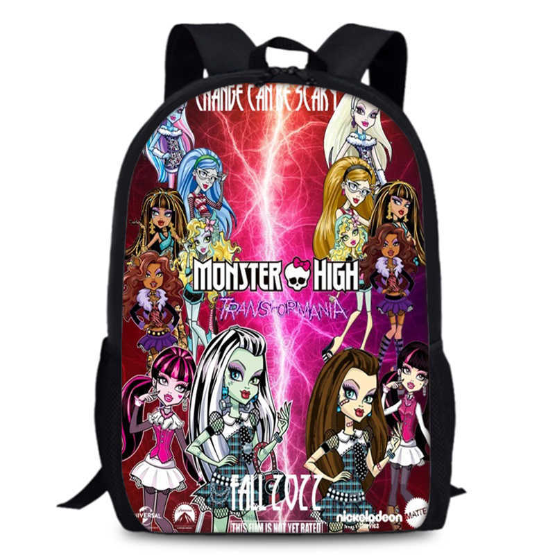 Школьный рюкзак Monster High для мужчин и женщин 15 дюймов, однослойный рюкзак, студент Школы Монстров, рюкзак большой вместимости