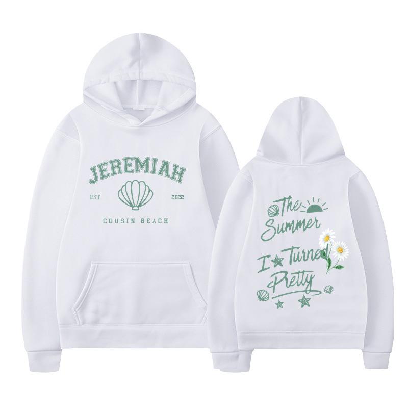 Cousins Beach The Summer I Turned Pretty Beach Print Unisex Streetwear Hip Hop Style Autumn Winter Fashion Tops Clothes