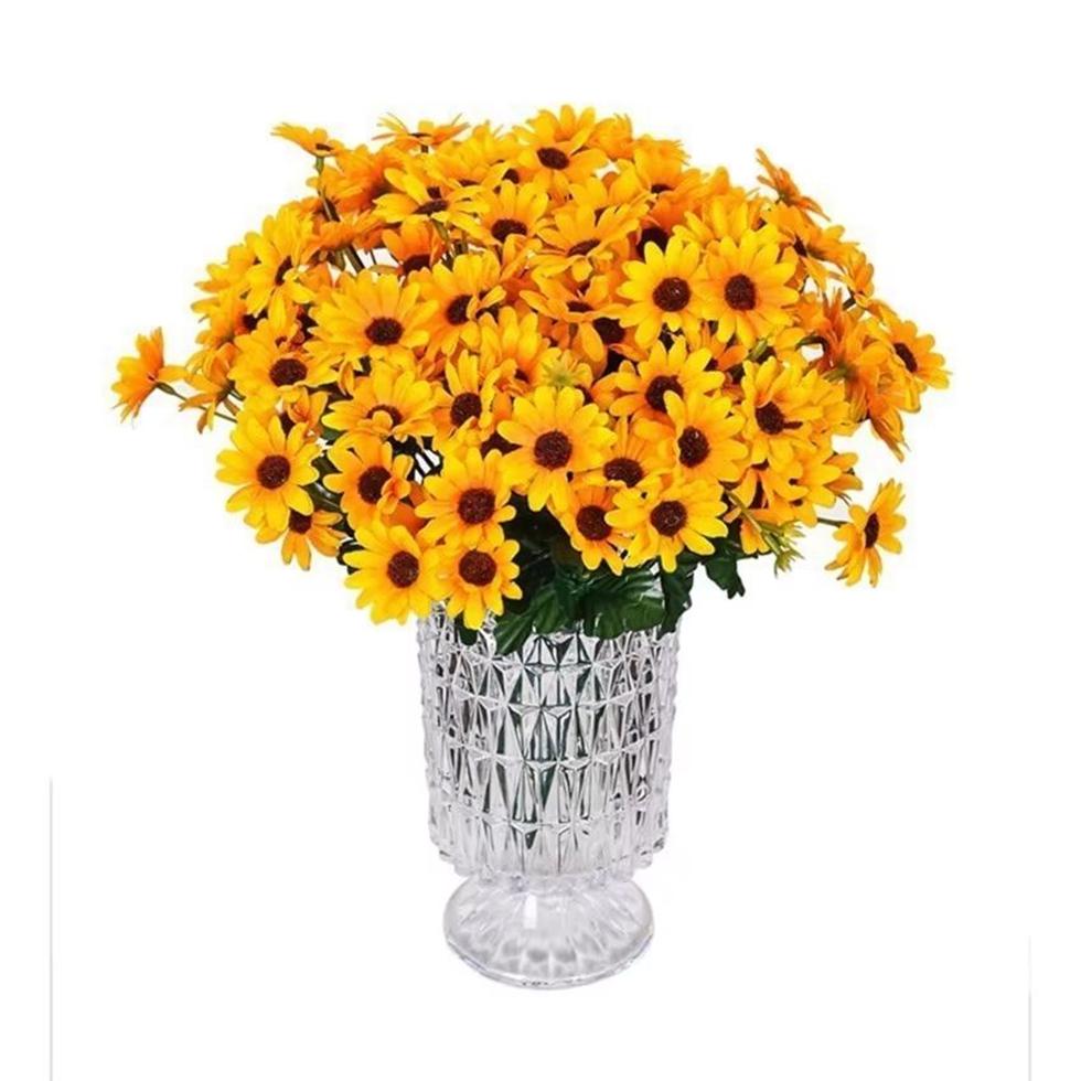 2/5pcs 7 Forks 22 Heads Little Daisy Combination Bouquet Artificial Flowers Wedding Party Home Garland Room Table Decoration DIY