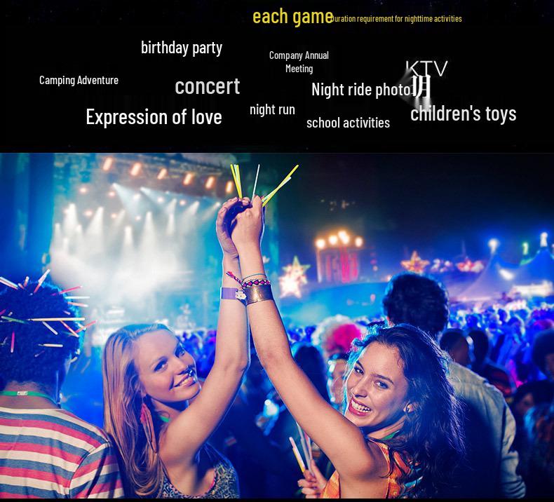 8-цветный смешанный 50/100 шт. светящаяся палочка, мигающая волшебная палочка - флуоресцентная лампа для концерта на открытом воздухе, ночного рынка