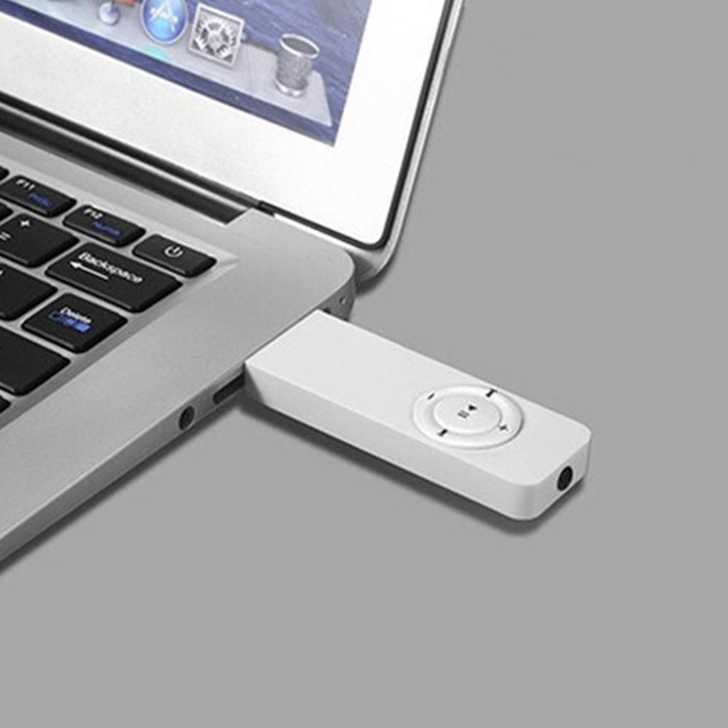 USB MP3-плеер с возможностью подзарядки карт памяти, портативный карманный музыкальный плеер для дома и путешествий, белый