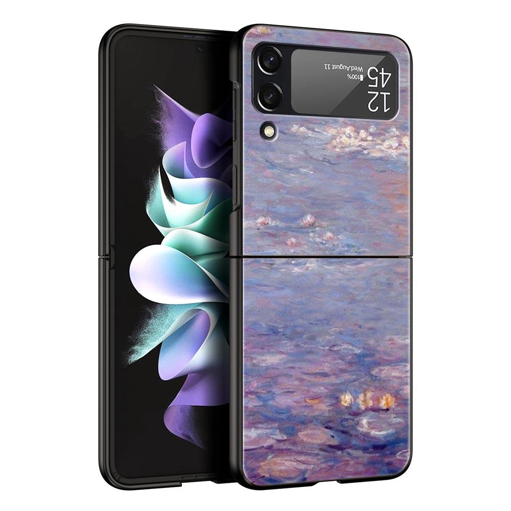 Для Samsung Galaxy Z Flip 3 4 5 Жесткий Черный Складной ПК Чехол для Телефона Художник-импрессионист Клод Моне Для Samsung Z Flip3 Чехол
