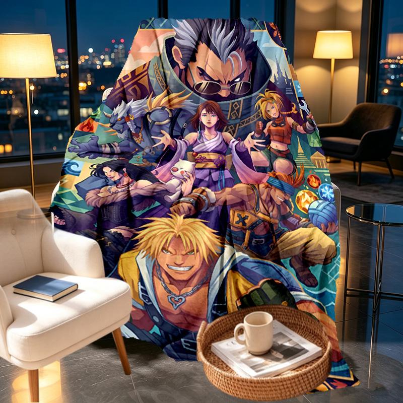 Final Fantasy Print Blanket - Soft & Comfortable, for Bedroom, Travel, Sofa, Home Decoration - Birthday Christmas Gift for Friend