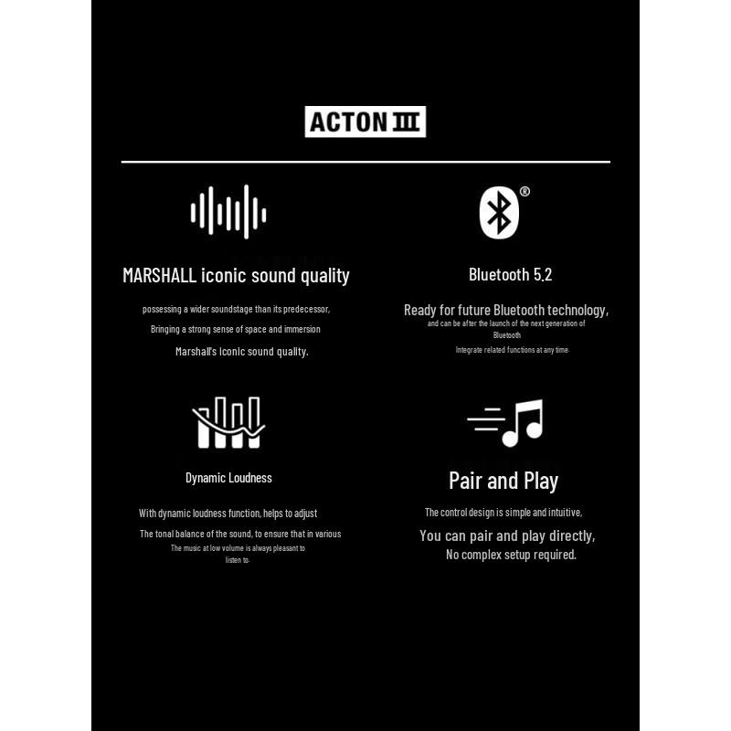 Marshall Acton III Wireless Bluetooth Speaker