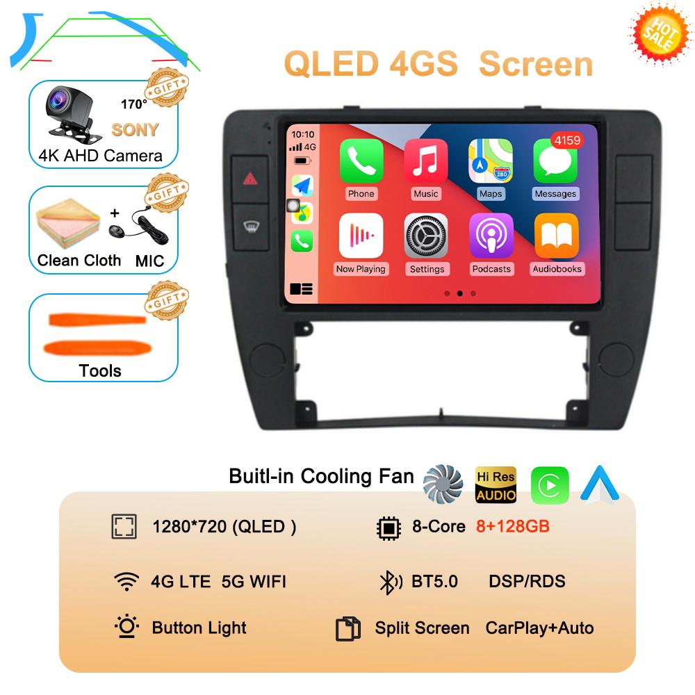 Android 14 Автомагнитола Carplay для Passat B5 2000 2001 2002 2003-2005 Авто 4G Мультимедиа GPS 2 Din Плеер DSP Навигация