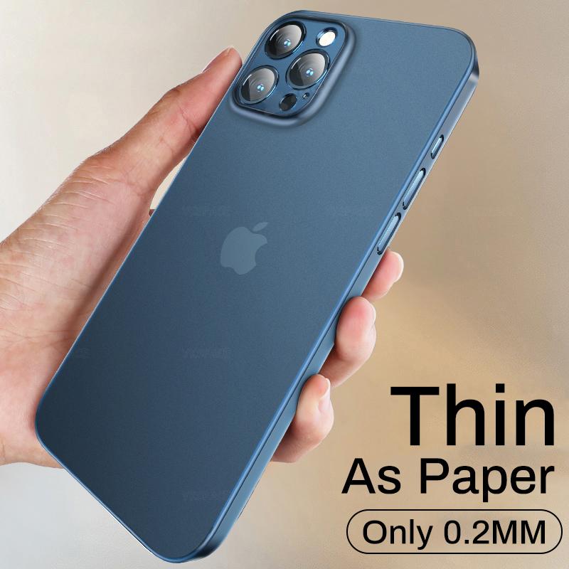 0,2 мм Ультратонкий Матовый Чехол Для iPhone 15 Pro Max 15 Plus Чехол для iphone15 Pro Max Полупрозрачный Жесткий Матовый Чехол для Телефона