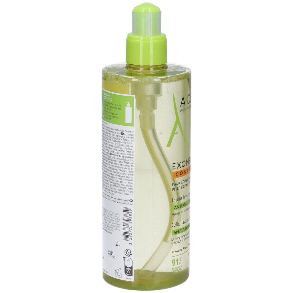 A-Derma, Exomega Control, Emollient, Shower Oil, For Very Dry To Atopic Sensitive Skin, 500 ml