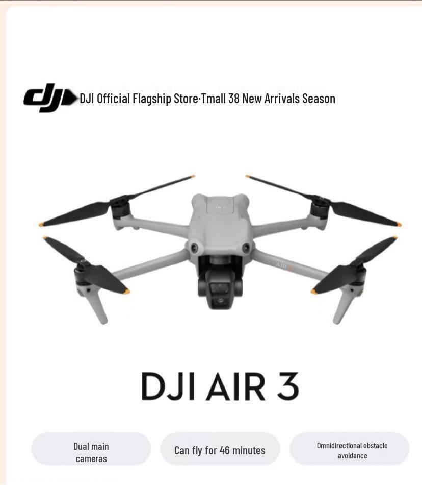 DJI Mavic Air 3 Drone with Bee Dual Camera, Telephoto, Obstacle Avoidance, and HD Mavic 3 Aerial Photography Capabilities