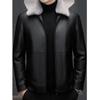 Men's Leather Jacket Genuine Leather Winter New Lapel Leather Jacket Thickened Warm Casual Down Jacket Men's Jacket