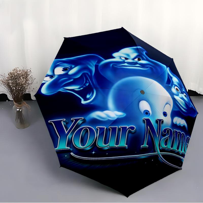 Personalized Name Casper Print Umbrella, UV Shielding. It Has Eight Sturdy Ribs for Outdoor Use And Perfect As a Holiday Gift