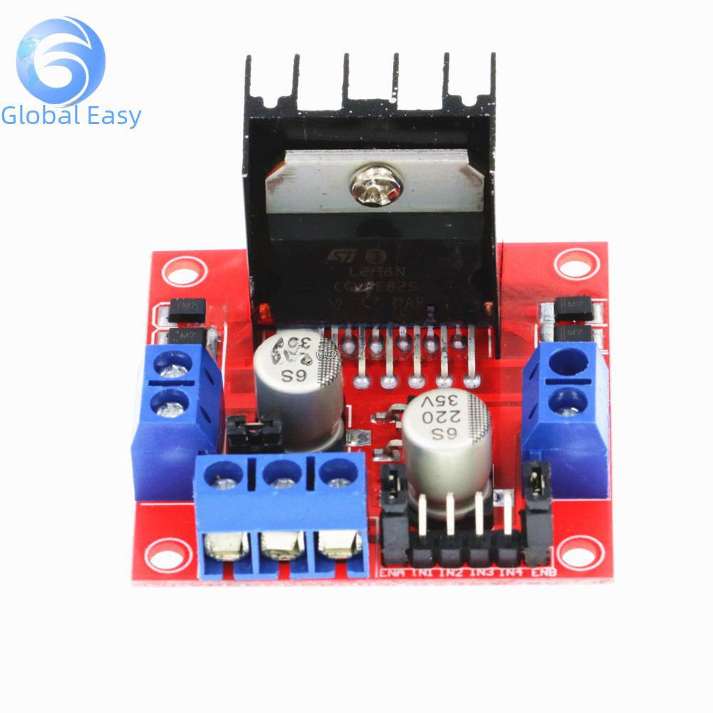 Плата драйвера двигателя L298N для шагового двигателя постоянного тока и интеллектуальных автомобильных роботов