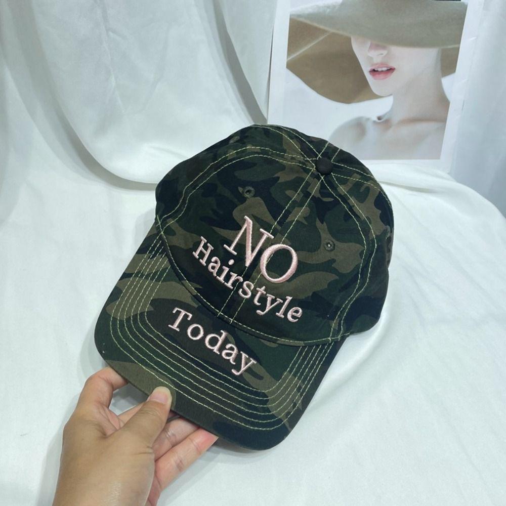 Vintage Camouflage Baseball Cap Adjustable Dad Hat Trendy Embroidery Baseball Hats Outdoor Sports