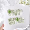 HandMade Wear-On Nail Boutique Press On Nail Set Summer Green Grapes Expensive Olive High-End Fake Nails Reusable And Removable
