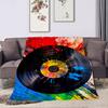 1PC Music Records printed blanket, all season lightweight home office outdoor nap multifunctional blanket A13
