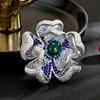 Women's Light Luxury Design Elegant Inlaid Zircon Three-Dimensional Flower Brooch Fashionable And Versatile Niche Design Brooch