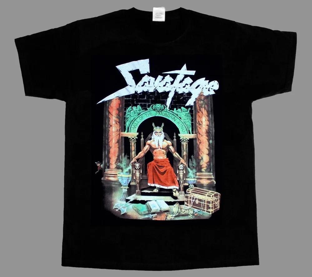 Unisex Short Sleeve Crew Neck Cotton T Shirt Savatage Hall Of The Mountain King 1987