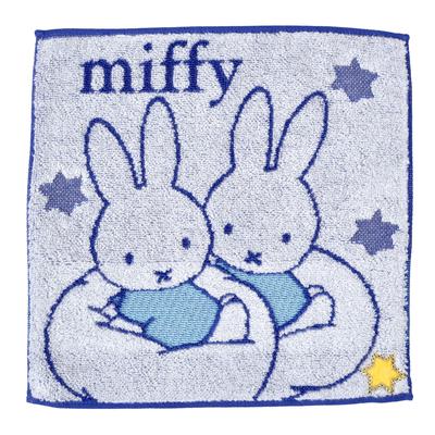Полотенце Nishikawa Miffy Mini над XT45708635 DB5607, 25x25 см, стирающееся, 100% хлопок, звезды, облака, синий,