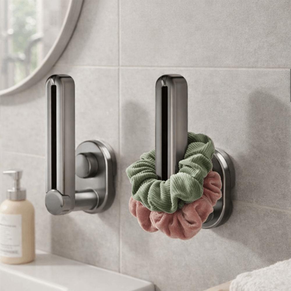 2 Pieces Wall Mounted Suction Cup Hair Tie Storage Rack Scrunchies Storage Rack for Bathroom